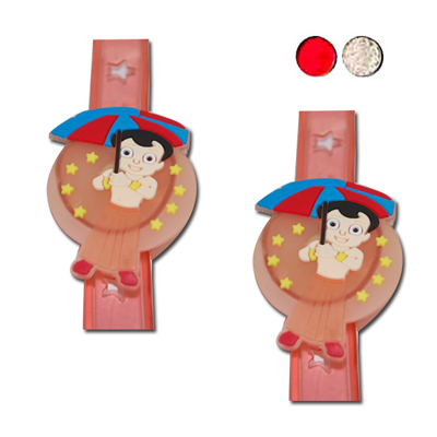 "KIDS RAKHI WITH LIGHTING -KID-7070 A-CODE 102 (2 Rakhis) - Click here to View more details about this Product